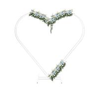 Arche de mariage en forme de cœur - Support de fleurs en métal - Arche de jardin stable pour photographie, mariage, fête d'anniversaire, banquet, ouverture de magasin, remise de diplôme - 2,1 m