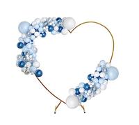 Arche de Mariage en Métal 2 x 2,1 m - Cadre en Forme de Cœur pour Décoration de Fête et Demande en Mariage - Arche de Ballons