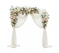 Arche de mariage, en métal, avec pieds stables, 3 x 3 m, grande arche de jardin pour mariage, anniversaire, fête, décoration en or