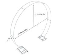 Arche de mariage en métal, design robuste, différentes options de taille , double rails 2,4M, 'année dernièreL'année dernière