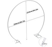Arche de mariage en métal, design robuste, différentes options de taille , rail simple 2,4M, 'année dernièreL'année dernière