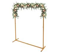Arche de mariage en métal doré - 2 x 1,5 m - Arche de mariage stable - Arche ronde - Cadre de fond pour mariage, anniversaire, fête - Décoration DIY