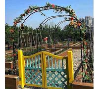 Arche de mariage en métal noir treillis pour plantes grimpantes Tailles réglables : 120 x 220 cm 180 x 220 cm 240 x 220 cm 280 x 220 cm Décoration extérieure durable