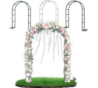 Arche de mariage en métal, pergola, treillis for plantes grimpantes, longueur et hauteur réglables for décoration de jardin, tonnelle extérieure for mariages et événements(White,L0.8MxH2MxW0.4M)