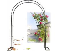 Arche de mariage en métal pour plantes grimpantes, utilisation intérieure ou extérieure, kit d'arche à fleurs, support de cérémonie Pera Treillis (l 300 x H 220 cm)