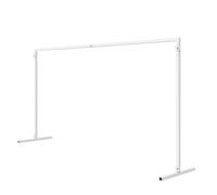 Arche de mariage en métal réglable en hauteur de 2 m - Arche de roses blanche pour mariages, anniversaires et anniversaires (support stable avec mécanisme de réglage)