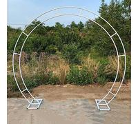 Arche de mariage en métal robuste - Porte de lune en doré/noir/blanc antirouille pour décoration de fête de mariage, parfait pour les mariages et événements en plein air