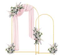 Arche de Mariage Lot de 2-VEVOR-Support de Fond Arche 2,2 m et 1,8 m pour Décoration de Mariage, Anniversaires, Fêtes