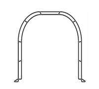 Arche de mariage noire en acier pour plantes grimpantes - Pergola - Assemblage facile - 200 x 230 cm - Parfait pour les mariages, les événements et la décoration de jardin