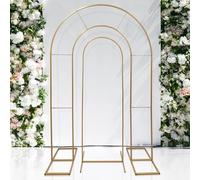 Arche de mariage support de toile de fond demi-lune avec cadre floral pour cérémonies et événements