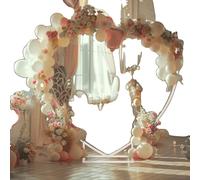 Arche de mariage, support de toile de fond en métal, design en forme de cœur, montage facile , Blanc, 'année dernièreL'année dernière