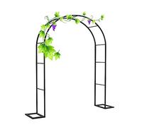 Arche de mariage, tonnelle de jardin en métal pour plantes grimpantes, résistante à la rouille, pergola extérieure, noire, 140 cm x 230 cm, parfaite pour les mariages et les événements