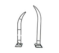 Arche De Mariage Une Paire De Cornes Mariage Fleur Arche Cadre Métal Toile Fond Support Ballon Décor for Événements Fête, Arrière-Plan Photographique(Black,1.8 2.1M)