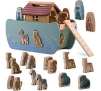 Arche de Noé en bois avec animaux NK-862 Nukido