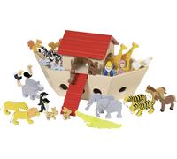 Arche de Noé en bois avec ses figurines en bois - 35 élèments