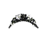 Arche de Noël avec Lumières LED Décoration de Noël Lumineux Eclairage Maison Jardin Intérieur Extérieur en Plein Air Noir PVC 90 cm