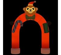 Arche de Noël gonflable 380 cm - Tissu Oxford (100 % polyester) avec revêtement PU - Imperméable et durable pour jardin, jardin avant et décoration de maison - Éclairage inclus pour une ambiance