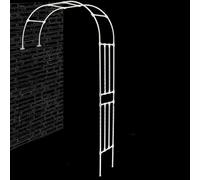 Arche de pergola de Jardin, Treillis métallique extérieur pour Plantes grimpantes, Support de pergola Demi-Arche pour vignes et rosiers, Toile de Fond Blanche légère 150 x 240 cm, idéal pour