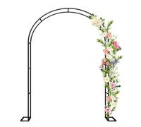 Arche de pergola en métal robuste pour mariages et jardins, treillis d'extérieur pour plantes grimpantes, cadre noir et blanc, parfait pour patio, pelouse et cérémonie de mariage