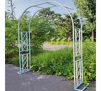 Arche de pergola en métal robuste pour plantes grimpantes - Grande arche de mariage - 220 cm x 230 cm - Pour jardin extérieur - Pour vignes et fleurs (blanc)
