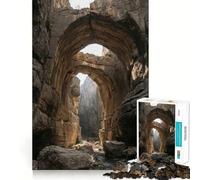 Arche de Pierre dans Un Canyon Puzzle de 1000 pièces pour Adultes Soulagement du Stress Découpe précise Cadeau du Père Noël 50x75cm