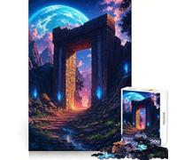 Arche de Pierre Mystique avec Lune, Puzzle de 1000 pièces pour Adultes, Cadeau pour améliorer la mémoire et Les Loisirs, décoration Murale aux découpes nettes (38x26cm)