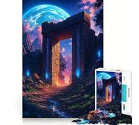 Arche de Pierre Mystique avec Lune Puzzle de 1000 pièces pour Adultes Jeu d'exercice Mental Détente et Design Cadeau Exquis (38x52cm)