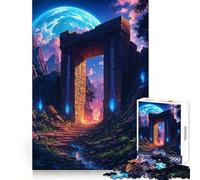 Arche de Pierre Mystique avec Lune Puzzle de 1000 pièces pour Adultes Jeu d'exercice Mental Détente et Design Cadeau Exquis (38x52cm)