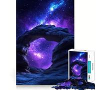 Arche de Pierre sous Ciel étoilé Puzzle de 1000 pièces pour Adolescents Jeu de logique Solide Découpe précise pour Les vœux du Père Noël 38x52cm