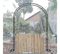 Arche de plantes grimpantes en métal durable - Réglable de 1,8 m à 3 m - Arche de roseraie pour mariage, terrasse et cour - Tuyau en fer robuste de 19 mm pour une entrée élégante et une décoration