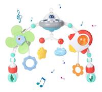 Arche de Poussette Arche Eveil Bebe Jouets Musicaux Jouet Poussette Bebe Jouets Sensoriels Pliables à Suspendre pour Bébé
