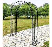Arche de Robuste pour Jardin, Arceau à Rosiers métal Grande Arche de Plante Grimpantes Balcon Exterieur pergola 1.4m 1.8m 2.6m 3.4m Large (Color : Noir, Size : 220cm x 230cm)