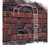 Arche De Rose Demi-Arche,Plantes Grimpantes Arche De Jardin Gazebo en Métal,Résistant Aux Intempéries Demi Arche Murale Latérale Pergola en Treillis,Arche De Mariage Décoration,Blanc,150*240cm