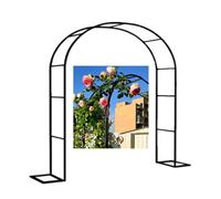 Arche de rose en métal pour jardin mariage - Plante grimpante d'extérieur décorative disponible en 120 x 220 cm, 140 x 230 cm, 180 x 220 cm, 200 x 230 cm, finition noire.