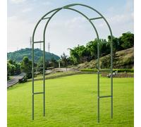Arche de rose en métal pour jardin, pergola en treillis, support de plantes grimpantes, décoration de terrasse, arches de mariage, vert, 250 x 280 cm - Parfait pour les événements en plein air et les