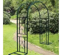 Arche de rose en métal robuste - Décoration de jardin d'extérieur pour plantes grimpantes - Arche d'entrée florale antirouille pour jardins et terrasses