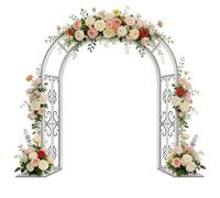 Arche de rose incurvée antirouille, structure antirouille, pour fêtes de jardin, cérémonies et toiles de fond photo, facile à assembler et pour une utilisation en intérieur et en extérieur