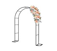 Arche de rose noire résistante à la rouille, 200/220/230 cm, treillis de jardin en métal, support de plantes grimpantes, pergola décorative pour mariage, structure de jardin extérieur