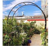 Arche de roses d'extérieur pour plantes grimpantes avec base en métal - 3,5 m 1,8 m 2,4 m 1,4 m 1,2 m - Noir et blanc l x H 2,2 m - Décoration de jardin parfaite