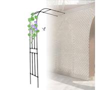 Arche de rosier en métal de 240 cm de hauteur, durable, demi-arche pour roses et vignes, support de soutien idéal pour le jardin