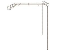vidaXL Arche de rosiers – Fer forgé Marron antique – 4x3x2,5 m – Durable et élégant