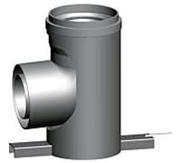 Wolf coude de support 2651326 87 degrés, simple paroi, PP jusqu'à 120 degrés C, avec rail de support, DN 160