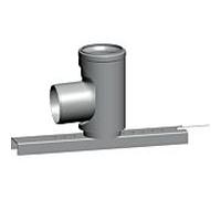 Arche de support Wolf Cob 2651513 DN 80, 87 degrés, avec rail de support, pour tuyau d'échappement, PP