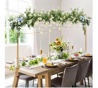 Arche de Table Extensible Or, Tige Décorative de Table avec Pinces, 120CM-260CM, pour Noël, Mariage, Anniversaire,Décoration de