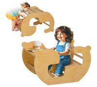 Arche D'escalade Enfant Bureau 2 En 1 Bois Pin Naturel