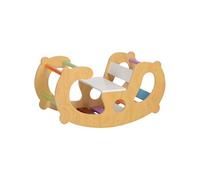 Arche d'escalade enfant jouet à bascule 2 en 1 bois pin naturel multicolore