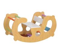 Arche D'escalade Enfant Jouet À Bascule 2 En 1 Bois Pin Naturel Multicolore