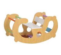 Arche D'escalade Enfant Jouet À Bascule 2 En 1 Bois Pin Naturel Multicolore