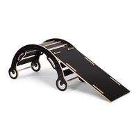Arche d'escalade Leo avec toboggan pour enfants Structure d'escalade Indoor Montessori Bascule MDF, Taille L, Noir
