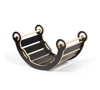 Arche d'escalade Leo pour enfants Structure d'escalade Indoor Montessori Bascule MDF, Taille M, Noir